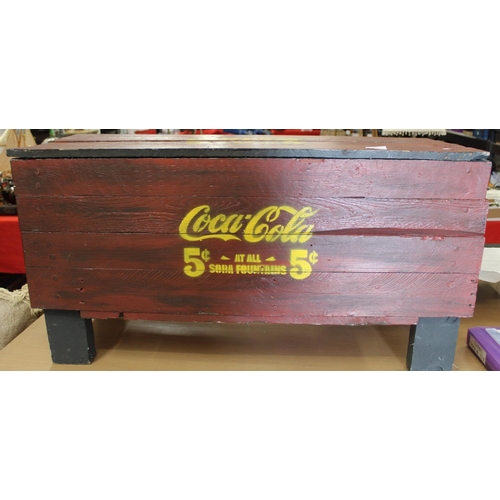 262 - WODEN HANDMADE 'COCA COLA' ADVERTISING CHEST