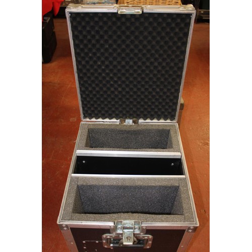 127 - TWO SECTIONED LOCKABLE FLIGHT CASE