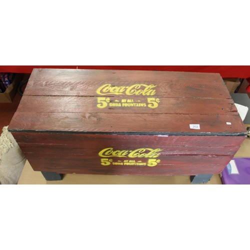 262 - WODEN HANDMADE 'COCA COLA' ADVERTISING CHEST