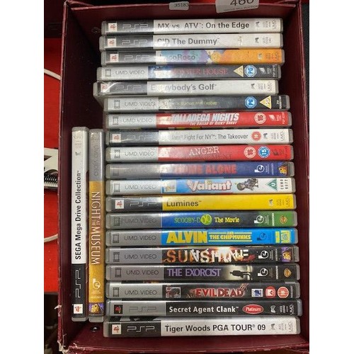 466 - BOX OF 21 PSP GAMES & MOVIES