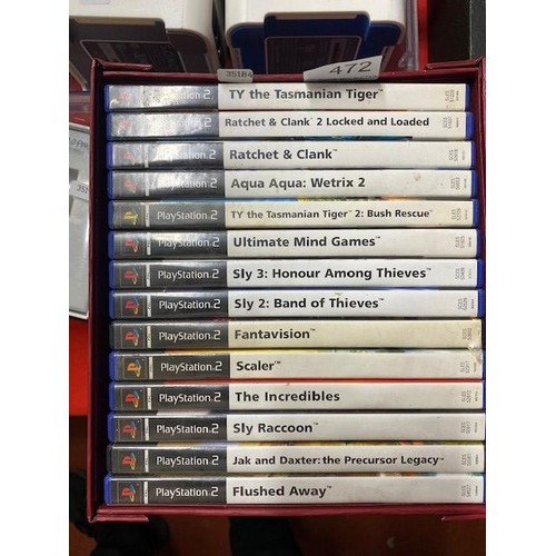 472 - BOX OF 14 PS2 GAMES