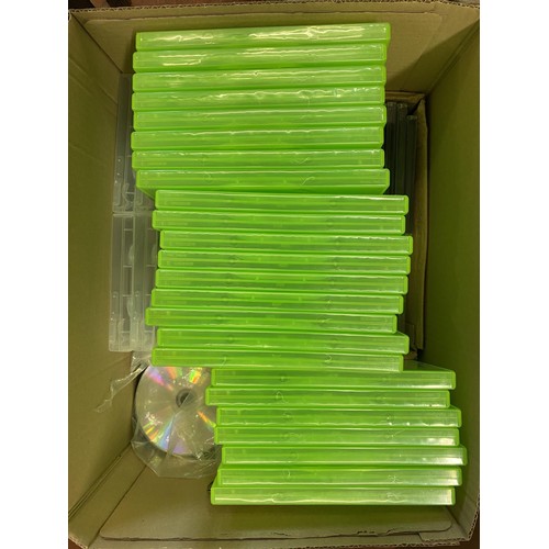 68 - 2 BOXES OF BLU-RAY, SWITCH, DVD, CD & BLANK DISC CASES(NEW 100+)