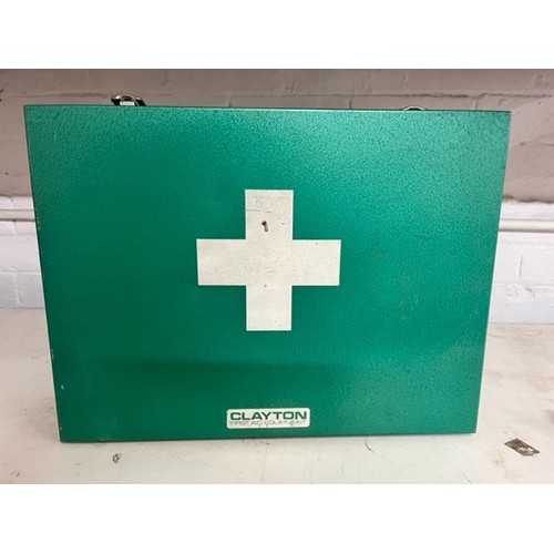 105 - METAL CLAYTON FIRST AID EQUIPMENT CASE