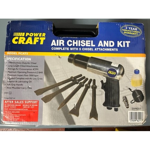 135 - BOXED POWER CRAFT AIR CHISEL KIT(NEW IN BOX)