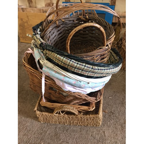 15 - COLLECTION OF WICKER BASKETS