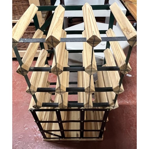 19 - 2 WOODEN WINE RACKS