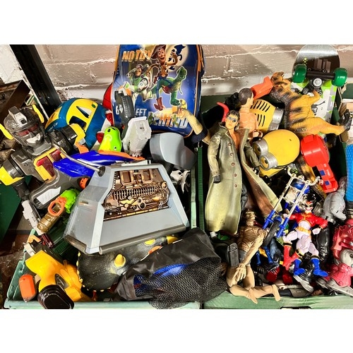 52 - 2 BOXES OF TOYS INCL RETRO & ACTION MAN FIGURES