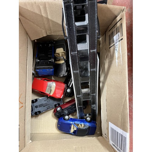 61 - BOX OF PLAYWORN VEHICLES