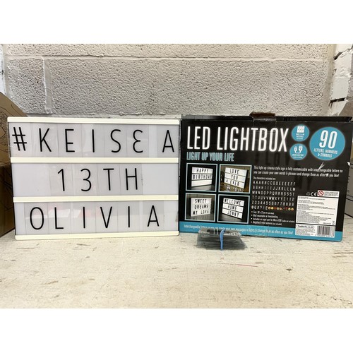 69 - 2 LED 'MESSAGE' LIGHT BOXES (W/O)