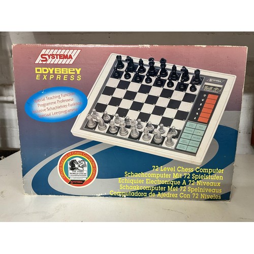 79 - BOXED ODYSSEY EXPRESS 72 GAME ELECTRONIC CHESS SET