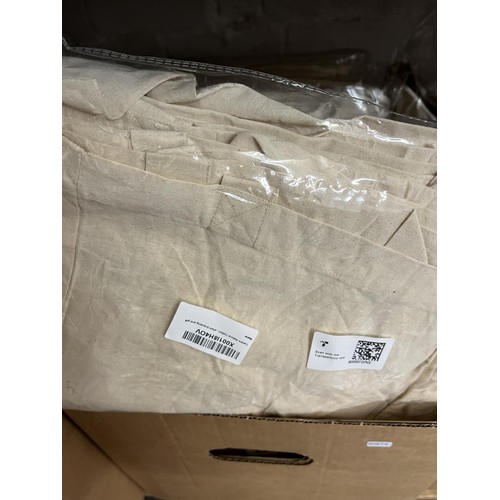 100 - BOX OF 100 PLAIN NATURAL COTTON CANVAS BAGS(NEW)