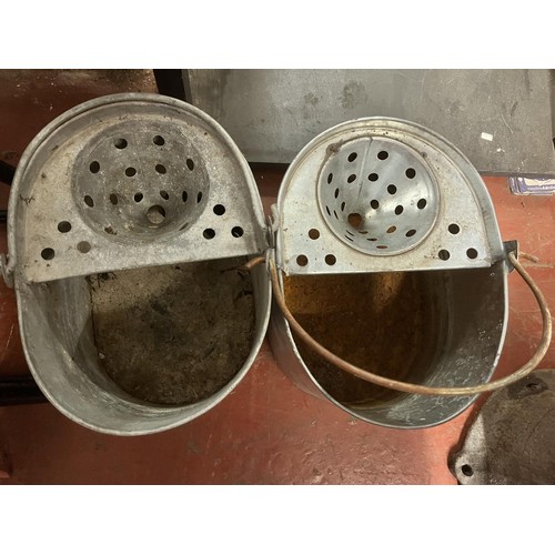 146 - 2 GALVANISED MOP BUCKET