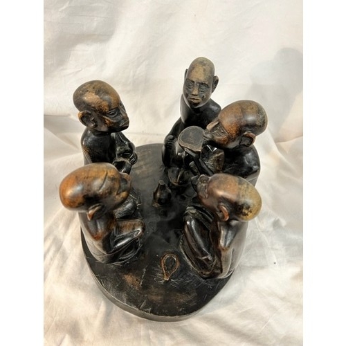 212 - VINTAGE KENYAN CARVED WOOD TRIBAL GROUP