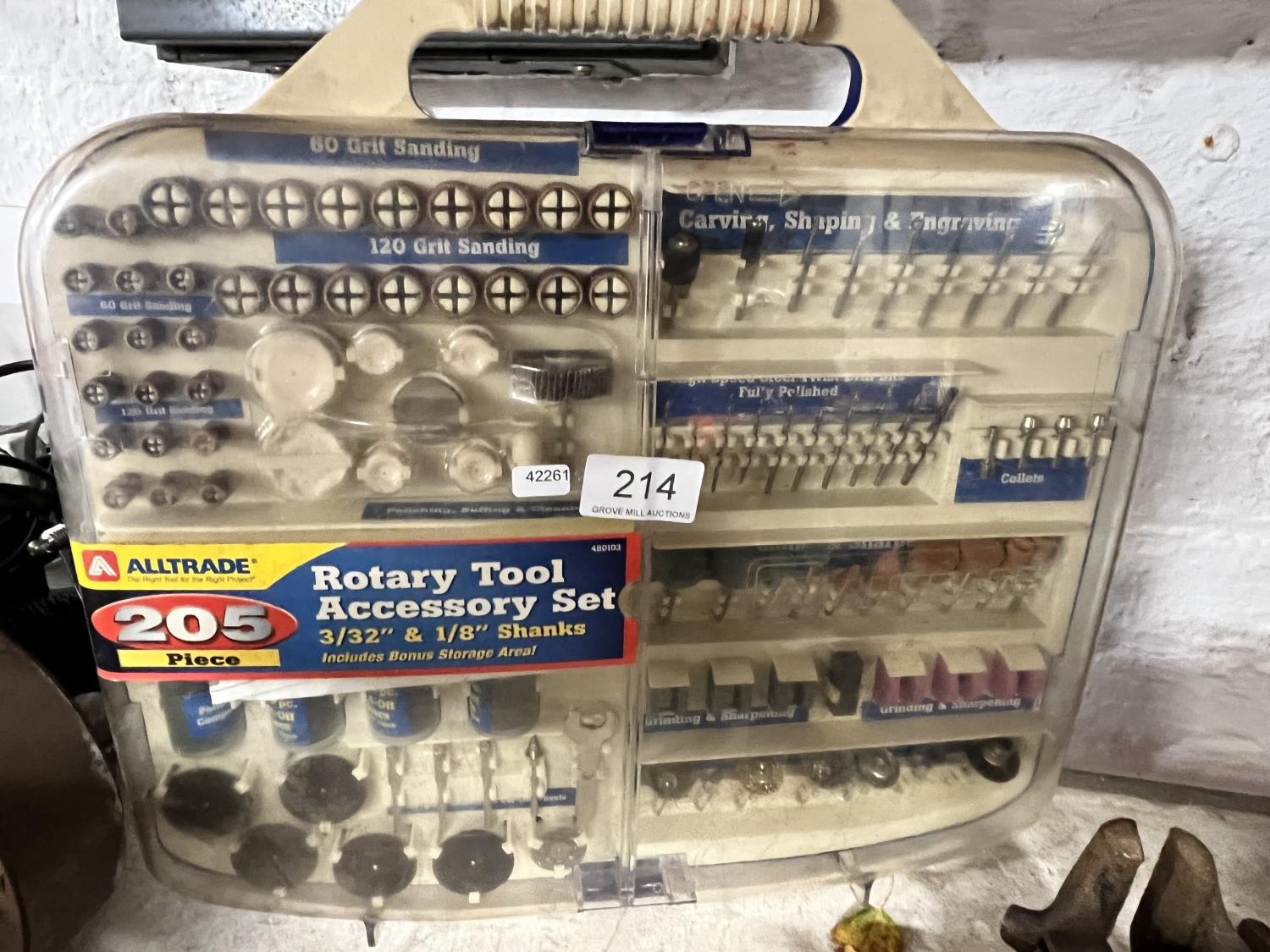 CASED ALLTRADE 205 PIECE ROTARY TOOL SET