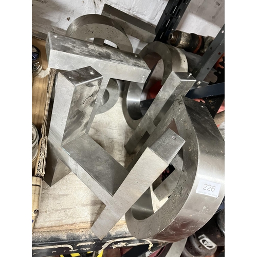 226 - 7 STAINLESS STEEL LETTERS