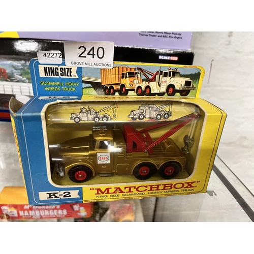 240 - BOXED K2 MATCHBOX SCAMMELL HEAVY WRECKING TRUCK