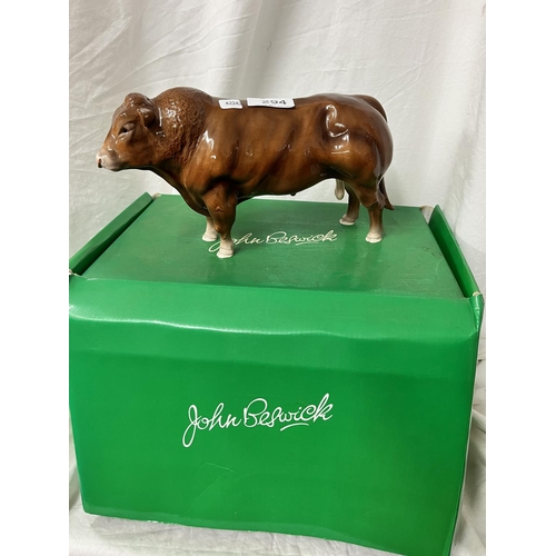 294 - BOXED BESWICK 'BULL' SIGNED JOHN BESWICK