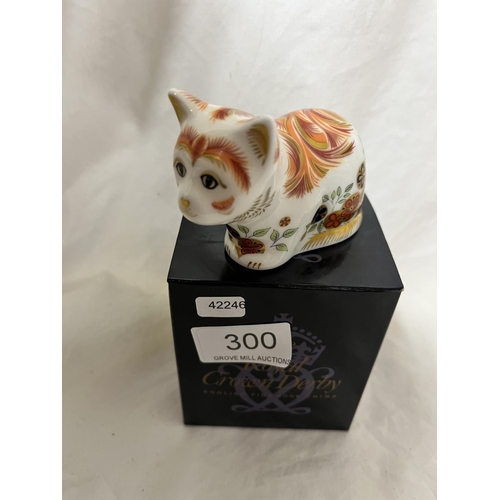 300 - BOXED ROYAL CROWN DERBY COLLECTORS GUILD 'SPICE KITTEN - 2013'