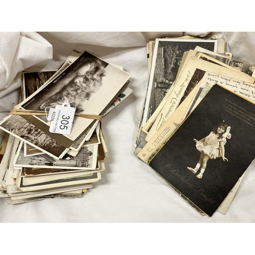 305 - BUNDLE OF VINTAGE POSTCARDS