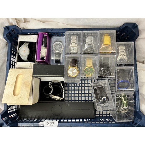 BASKET OF BOXED WATCHES