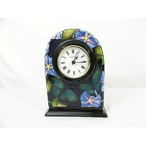 307 - MOORCROFT EMMA BOSSONS Ltd Ed BELLBIND & BUTTERFLIES(2016)MANTLE CLOCK(WO)