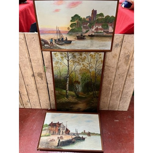 2 - 3 FRAMED PAINTINGS SIGNED T BUTTTERWORTH