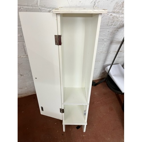 29 - SOLID WOOD NEST OF 3 TABLES(VGC) & BATHROOM CABINET