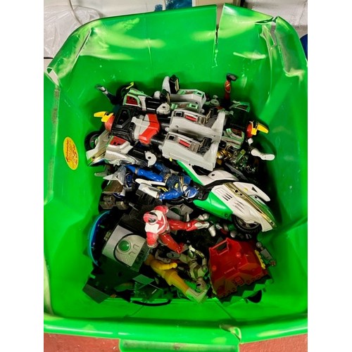 82 - BOX OF ACTION FIGURES INCL POWER RANGERS