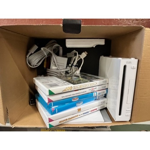 89 - NINTENDO Wii CONSOLE, 6 GAMES, CABLES & CONTROLLER(A/F)