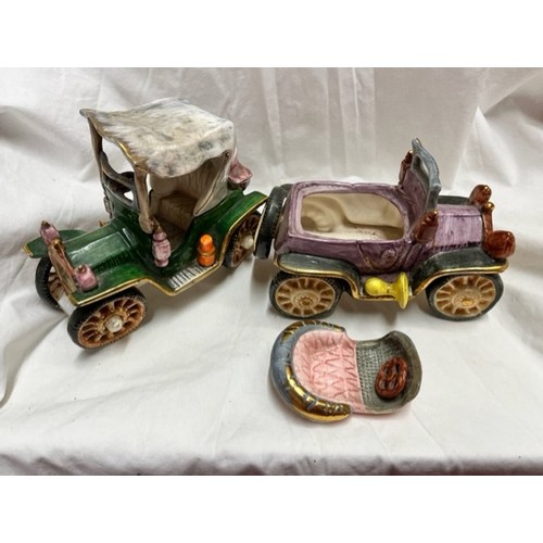 165 - CERAMIC 'CAR' TRINKET HOLDER & 1 OTHER