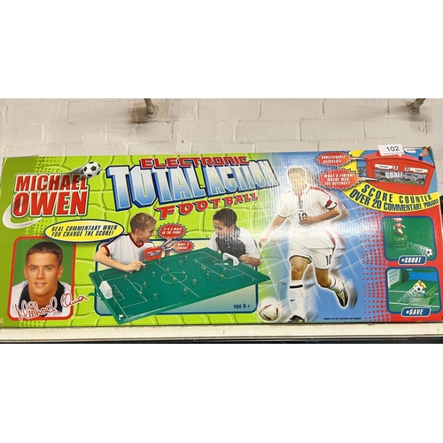 102 - BOXED MICHAEL OWEN ELECTRONIC TOTAL ACTION FOOTBALL GAME(AS NEW)