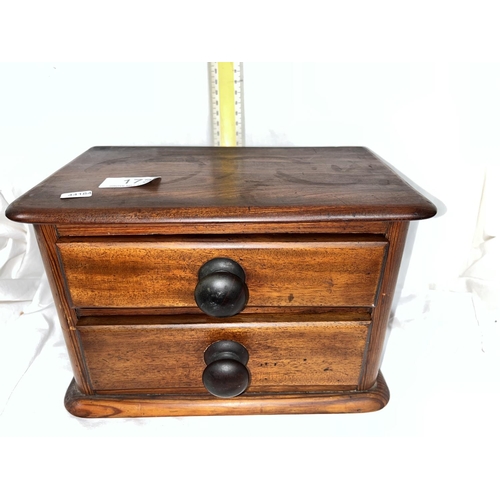 173 - MINIATURE WOODEN CHEST OF DRAWERS