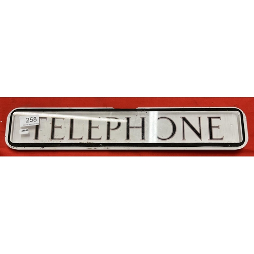 258 - 'TELEPHONE' BOOTH SIGN