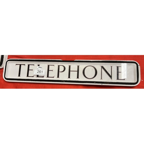 261 - 'TELEPHONE' BOOTH SIGN