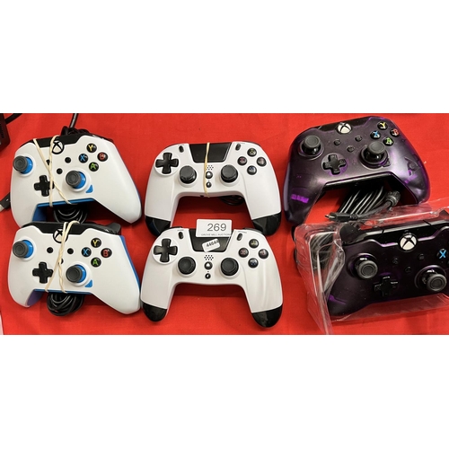 269 - 6 XBOX CONTROLLERS (A/F)