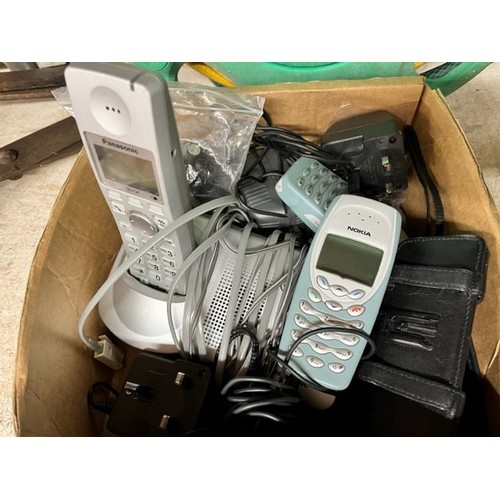 292 - BOX OF PHONES INCL MOBILES (GWO)