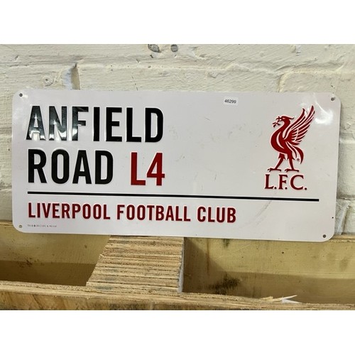 12 - METAL 'ANFIELD ROAD' LIVERPOOL F.C. SIGN