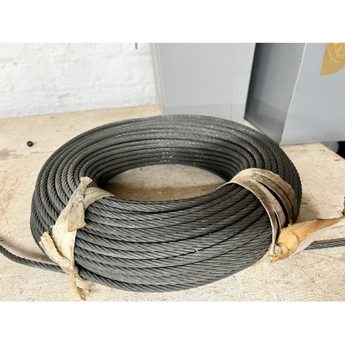 98 - COIL OF STEEL ROPE(100m X 6mm UNUSED)