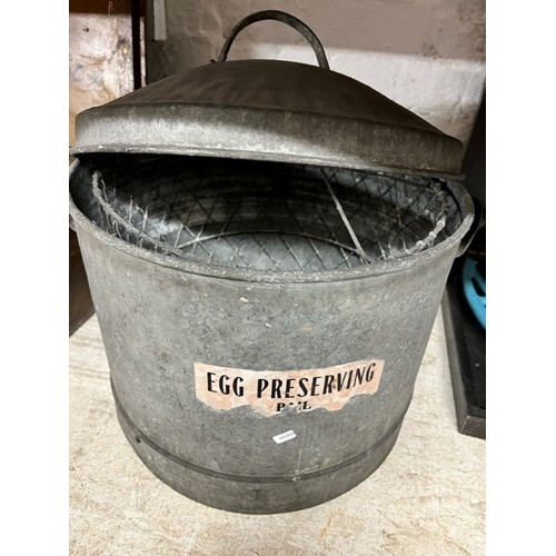 108 - GALVANISED EGG PRESERVING PAIL