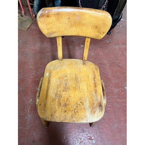 29 - VINTAGE WOODEN SCHOOL CHAIR