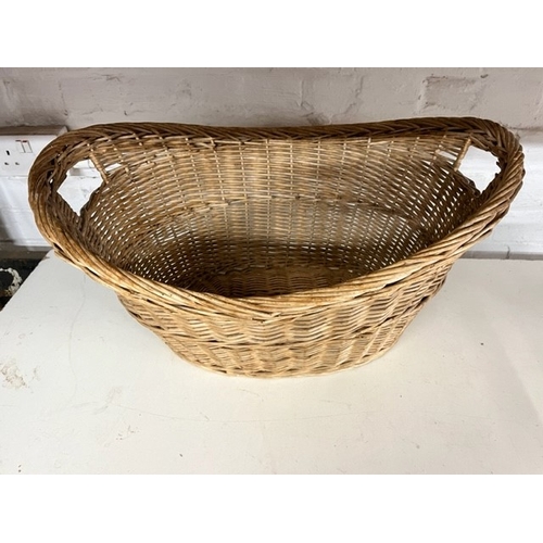 21 - WICKER LINEN BASKET