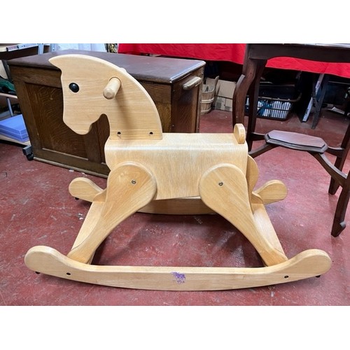 32 - WOODEN ROCKING HORSE