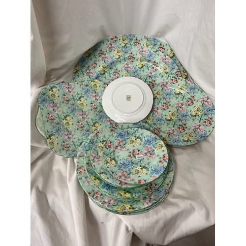 152 - 15 SHELLEY CHINTZ MELODY PLATES