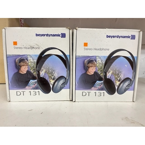 292 - 2 BOXED BEYER DYNAMIC DT131 HEADPHONES (GWO)