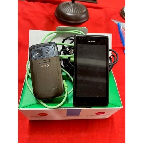 258 - BOXED DORO 6525 MOBILE & SONY EXPERIA MOBILE (W/O)