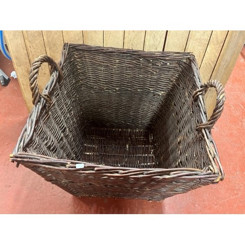 7 - LARGE WICKER LOG BASKET