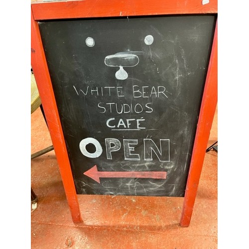 21 - 'WHITE BEAR CAFE' SANDWICH BOARD