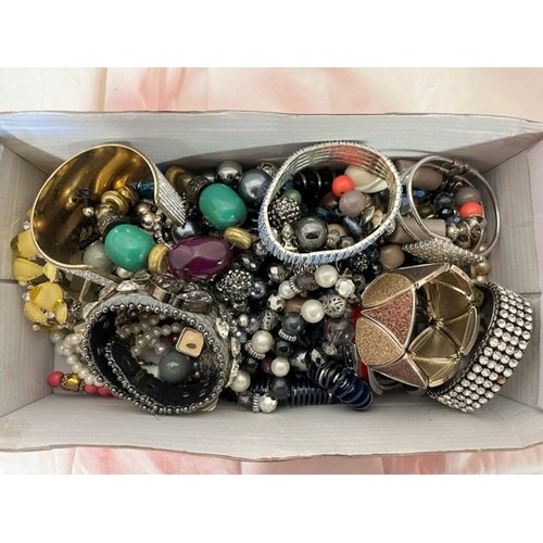 181 - BOX OF COSTUME JEWELLERY