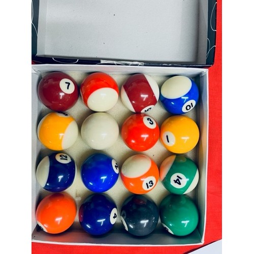 202 - BOX OF POOL BALLS