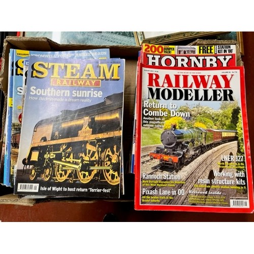 102 - BOX OF STEAM RAILWAY & RAILWAY MODELLER MAGAZINES